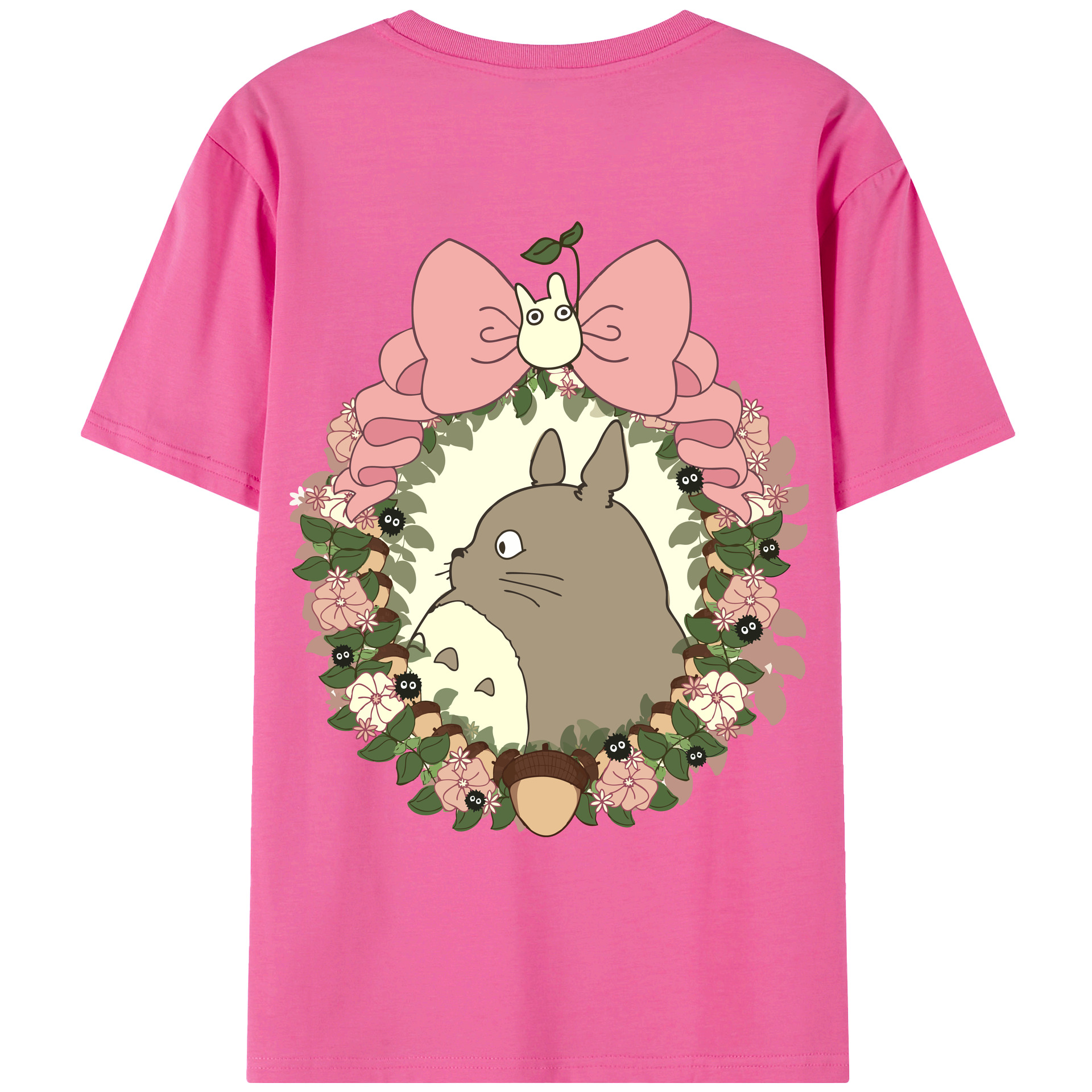 （画像用） となりのトトロ 草壁メイ 草壁サツキ My Neighbor Totoro Satsuki Kusakabe Mei Kusakabe レディース半袖Tシャツ(バックプリント)